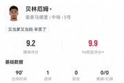 华体会体育-贝林数据：1进球，5次过人全成功，14次成功对抗，全场最高9.2分